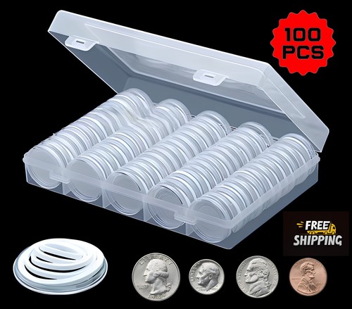 100 pcs 30mm clear round - pcs, coin